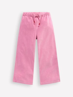 Heart Pocket Velour Jogger-Formica Pink