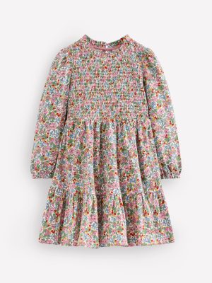 Aurora Long Sleeve Dress-Soft Ivory Berry Floral