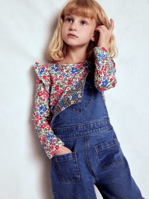 Frill Sleeve Slub Top-Rose Pink Flowerbed