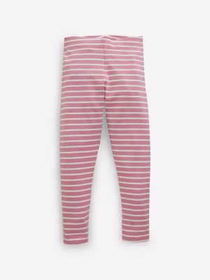 Fun Leggings-Formica Pink/Ivory Stripe