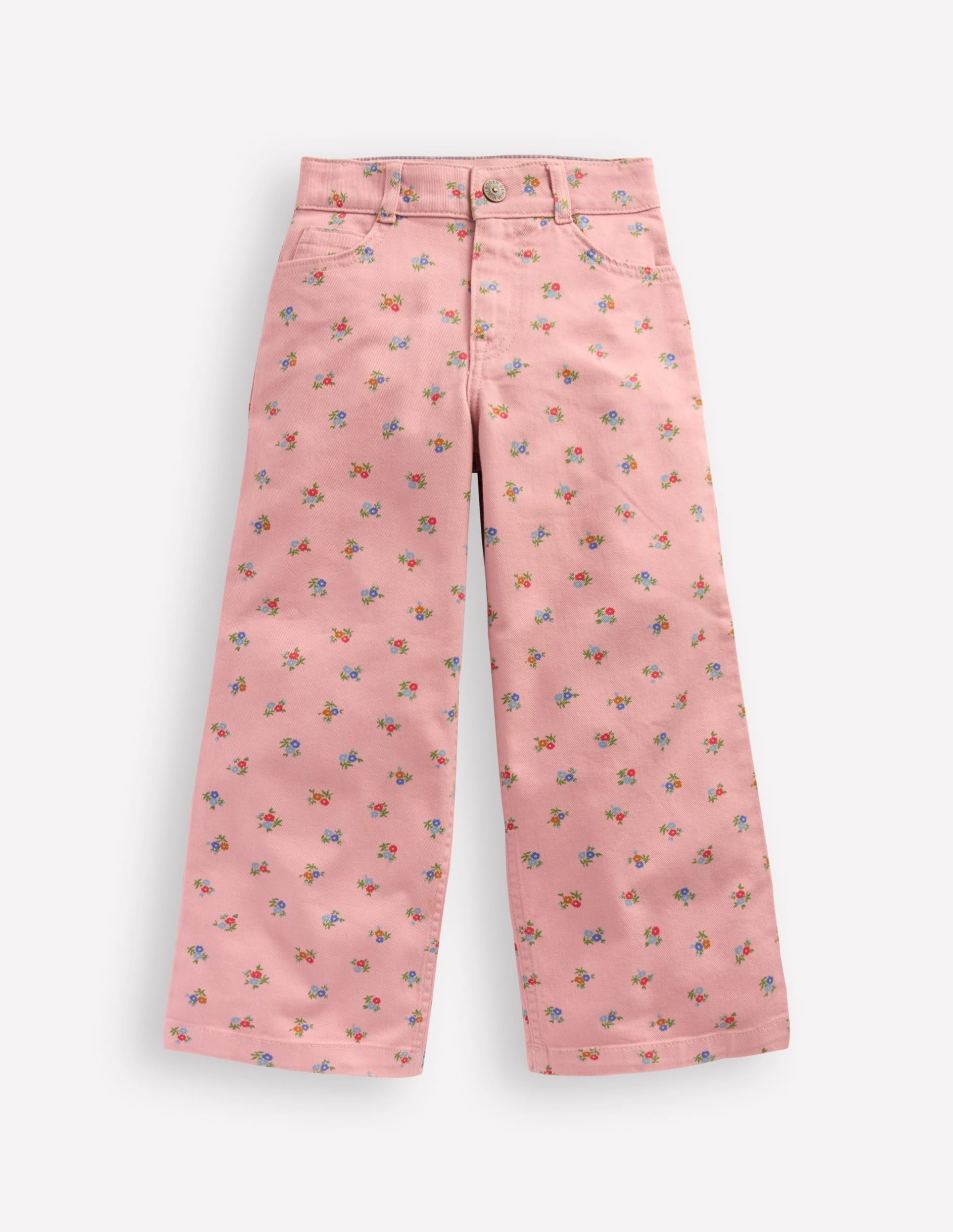 Wide Leg Pants-Vintage Pink Ditsy - Image 3