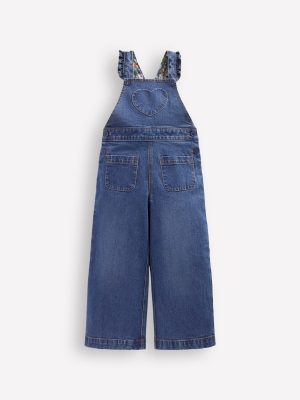 Frill Dungarees-Mid Vintage Heart Applique