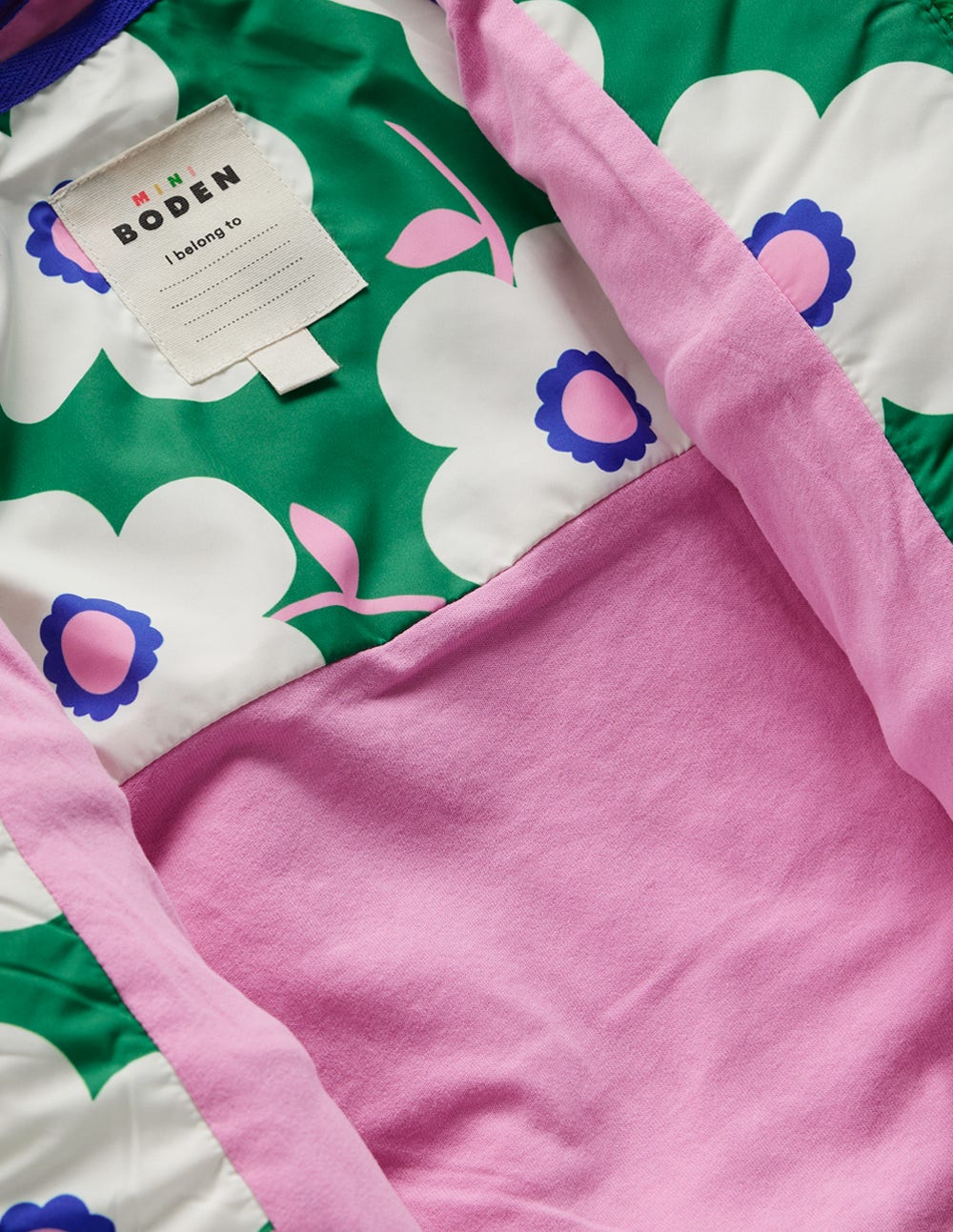 Janie Borg Mix Jacket-Rich Emerald Green Giant Daisy - Image 5