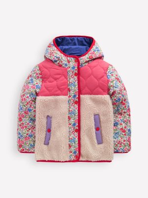 Janie Borg Mix Jacket-Rose Pink Flowerbed
