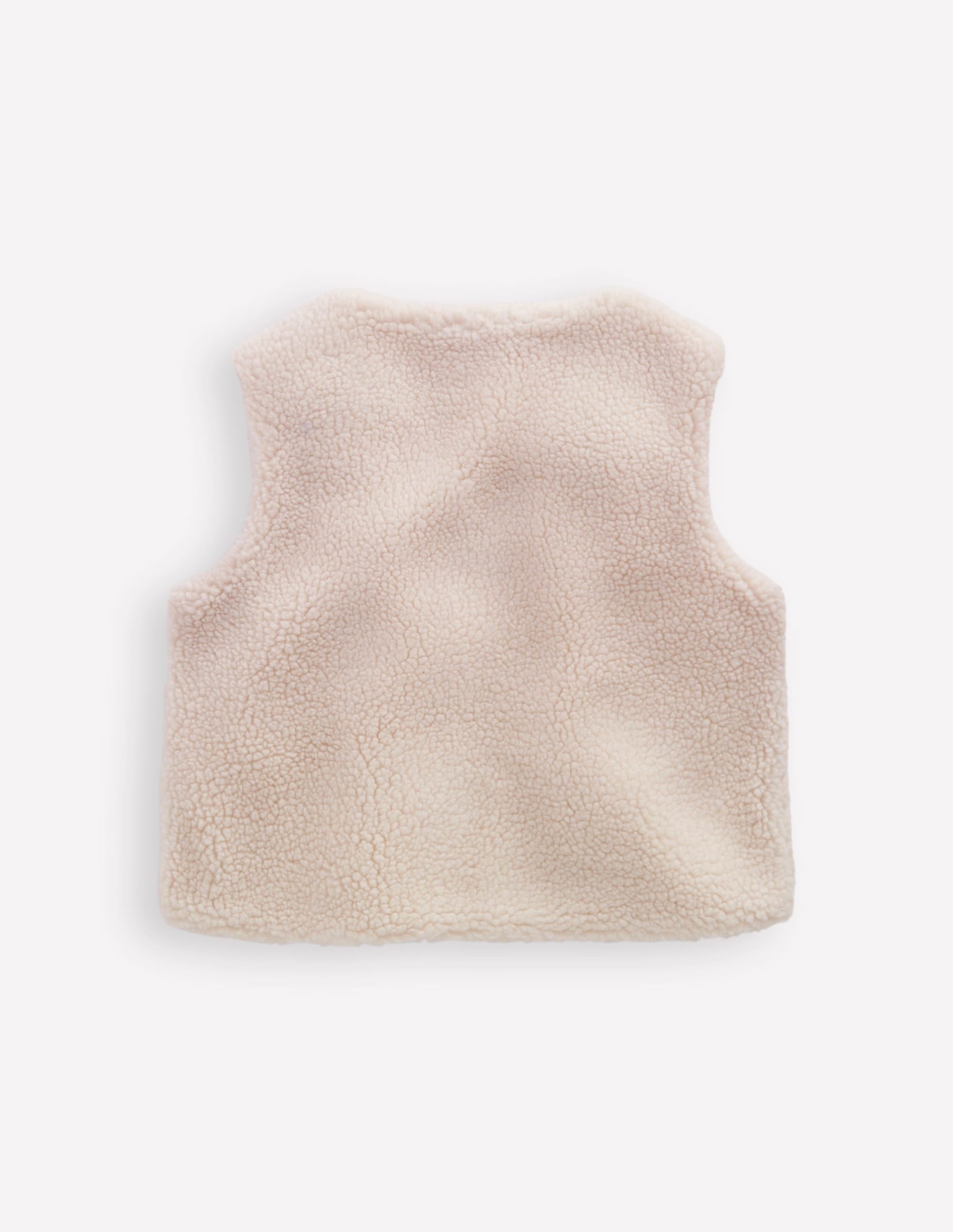 Relaxed Borg Gilet-Ecru - Image 2