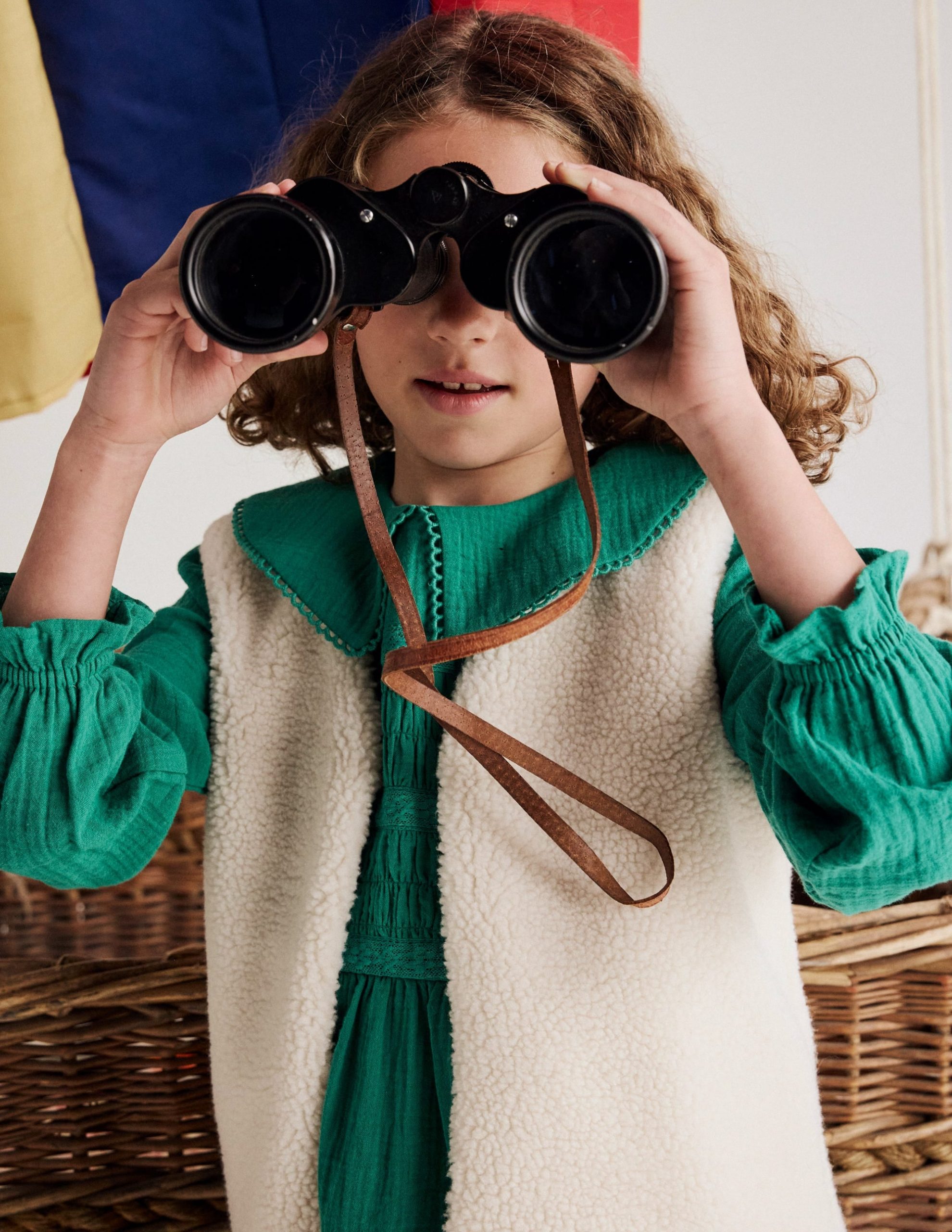 Relaxed Borg Gilet-Ecru - Image 4