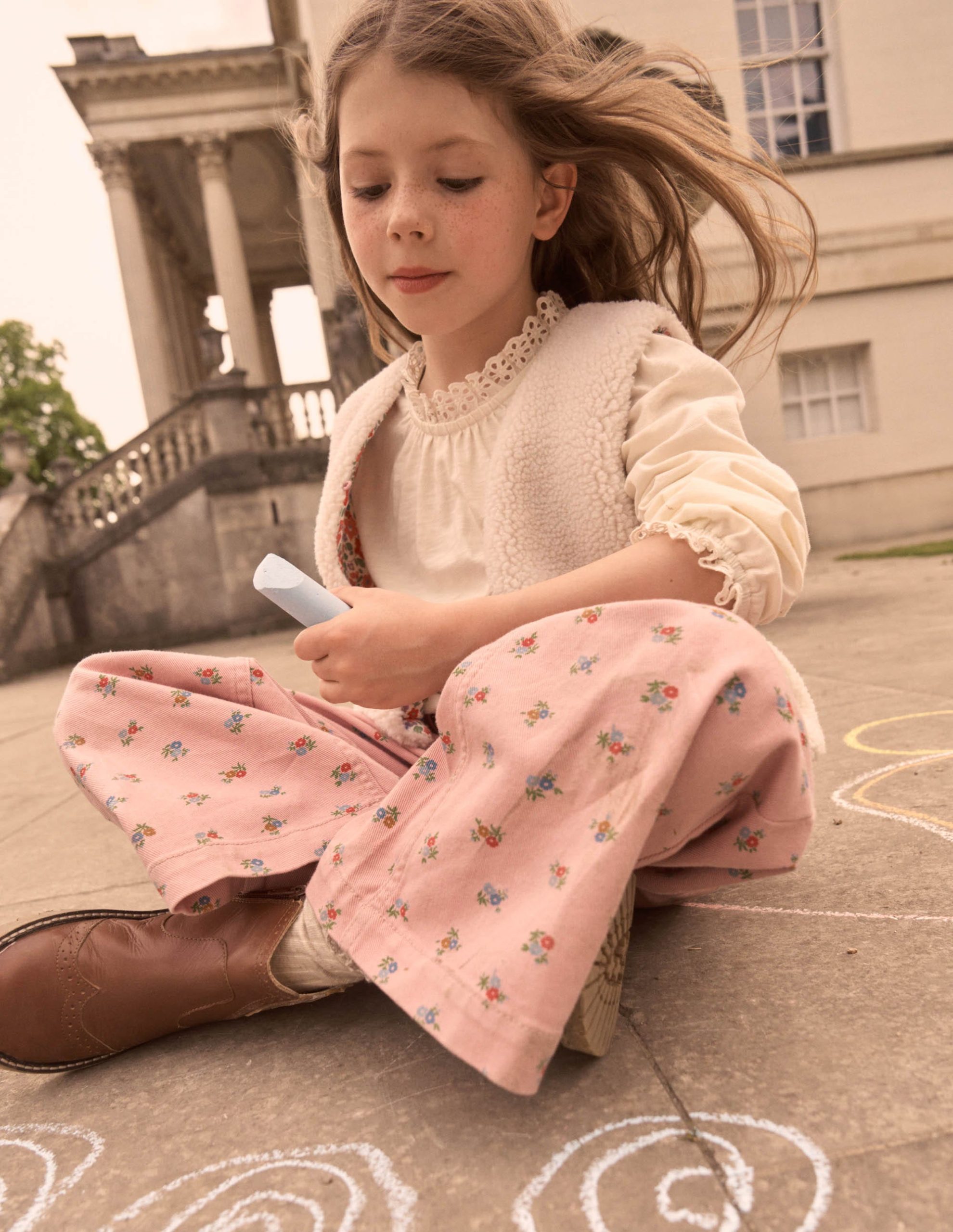 Relaxed Borg Gilet-Ecru - Image 5