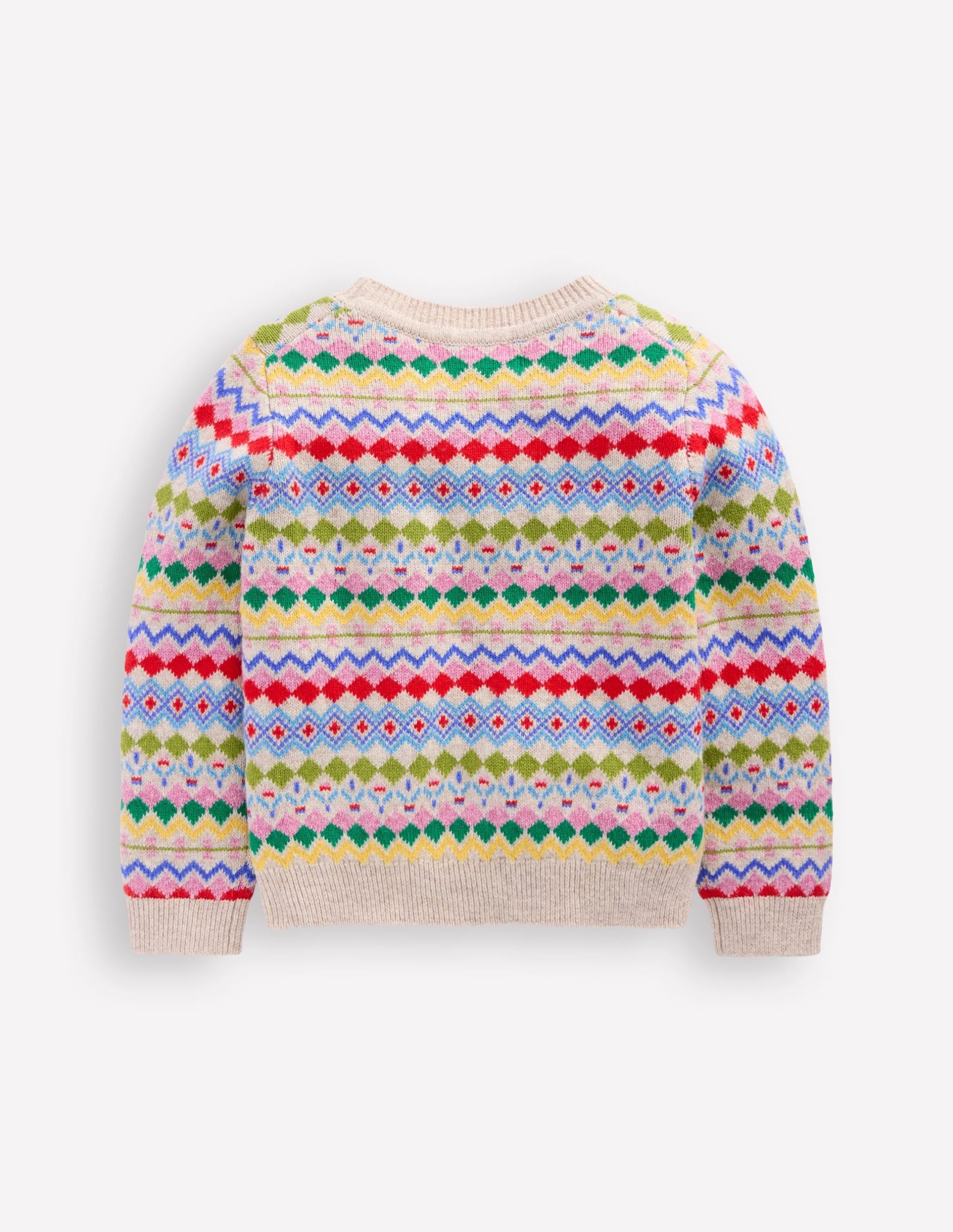 Eleanor Fair Isle Sweater-Oatmeal Melange Fair Isle - Image 2