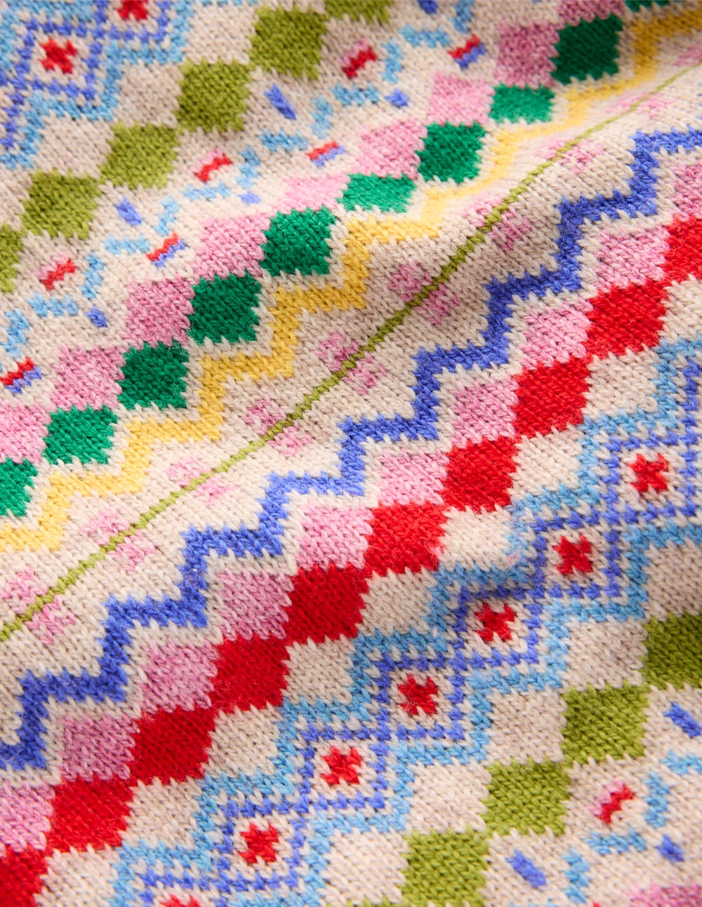 Eleanor Fair Isle Sweater-Oatmeal Melange Fair Isle - Image 3