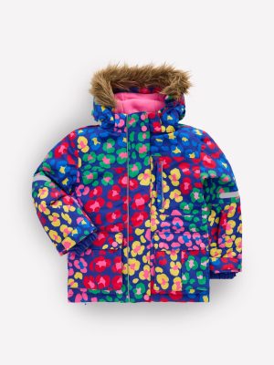 All-weather Waterproof Coat-Multi Rainbow Leopard