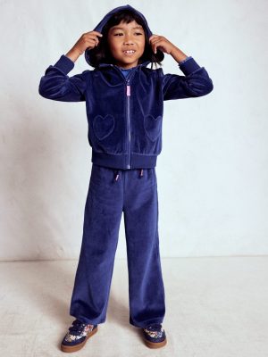 Velour Hoodie-Starboard Blue