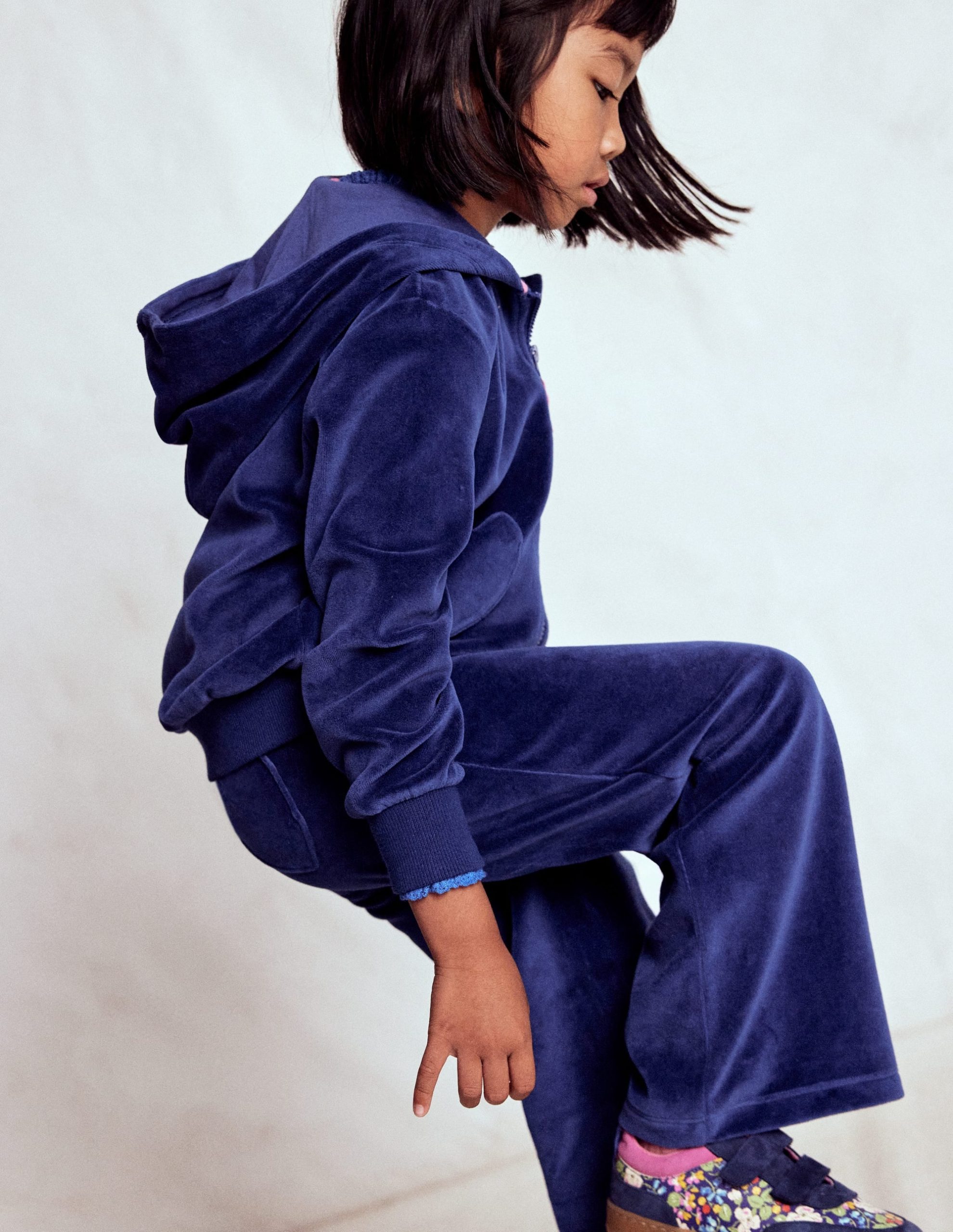 Velour Hoodie-Starboard Blue - Image 3