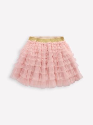Tiered Tulle Skirt-Chalk Pink