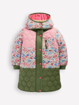 Cosy Longline Coat-Rose Pink Flowerbed