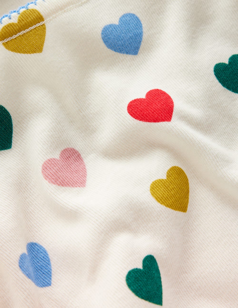 Snug Long John Pyjamas-Coconut Milk Small Hearts - Image 3