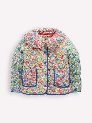 Quilted Collared Jacket-Rose Pink Flowerbed