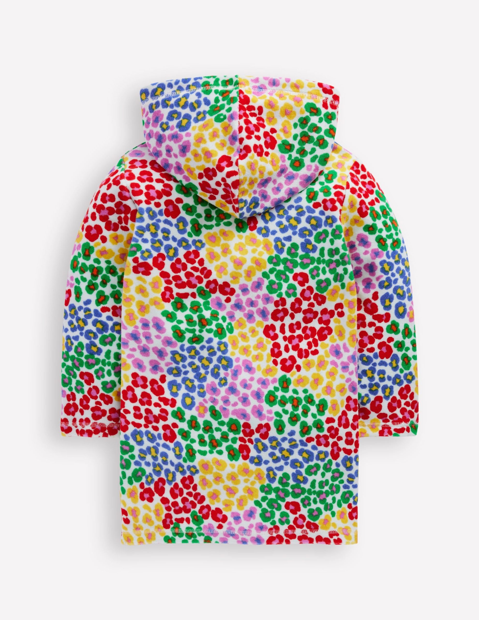 Romie Towelling Zip Throw-On-Multi Rainbow Leopard - Image 2