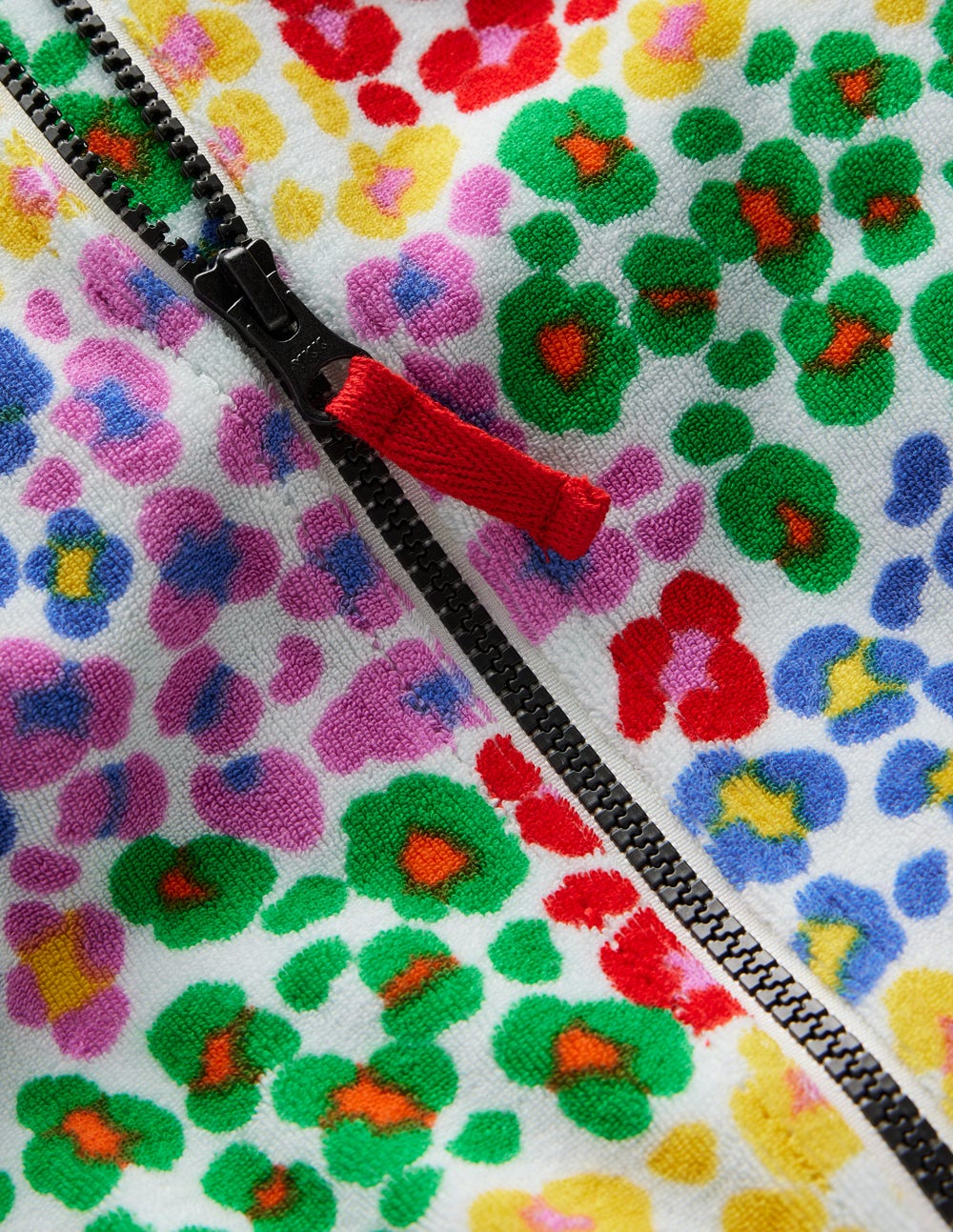 Romie Towelling Zip Throw-On-Multi Rainbow Leopard - Image 3