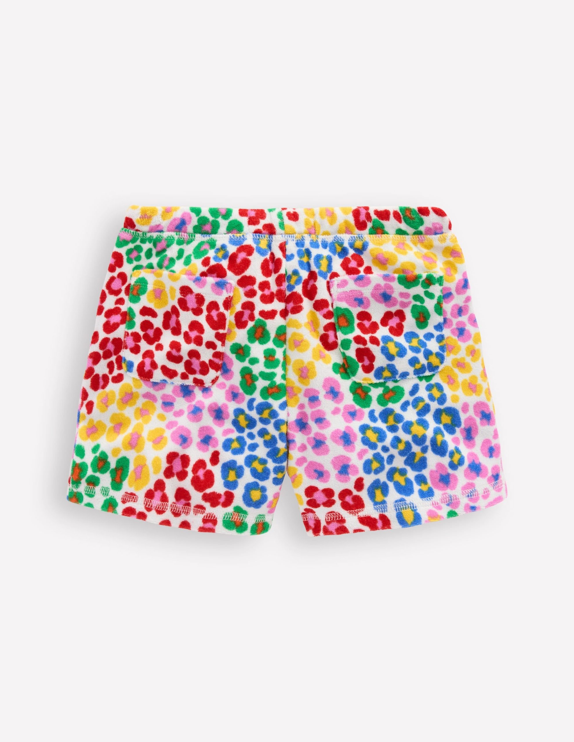 Printed Towelling Short-Multi Rainbow Leopard - Image 2
