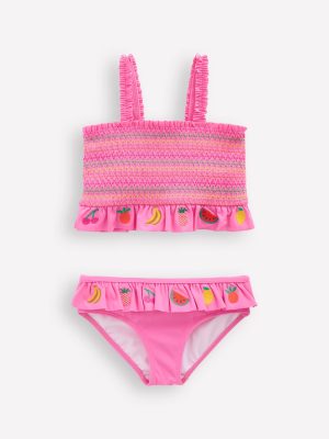 Pretty Peplum Bikini-Pink Fruit