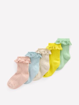 Baby Roll Top Socks 5 Pack-Multi