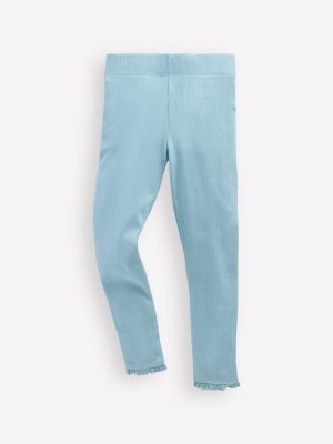 Ribbed Leggings-Vintage Blue