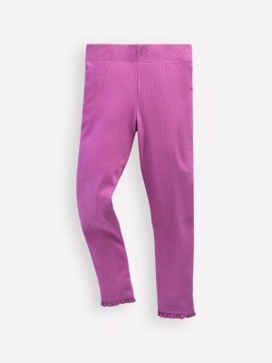 Ribbed Leggings-Foxglove Purple