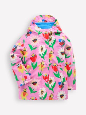 Waterproof Fisherman's Jacket-Pink Spring Garden