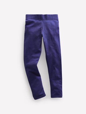 Plain Leggings-Starboard Blue