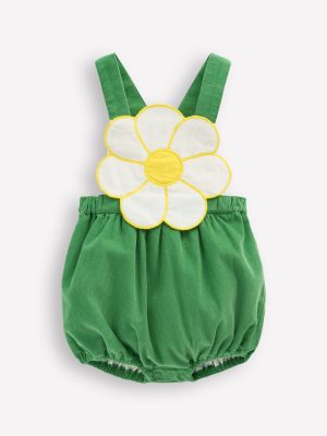 Novelty Bubble Romper-Sapling Green