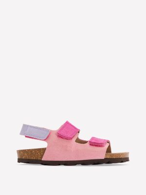 Colourblock Sandals-Pink Colourblock