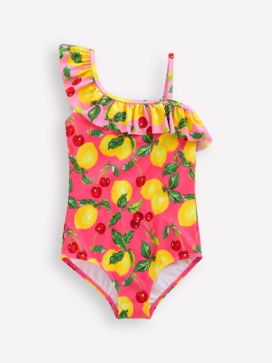 Lila One Shoulder Swimsuit-Lemon and Cherry Hotchpotch