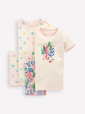 Twin Pack Short Pyjamas-Multi Coral Cove