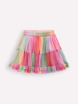 Tulle Ruffle Skirt-Multi