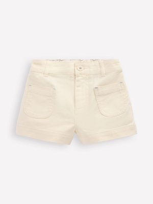 Patch Pocket Shorts-Vanilla White