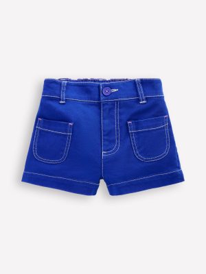 Patch Pocket Shorts-Bright Blue