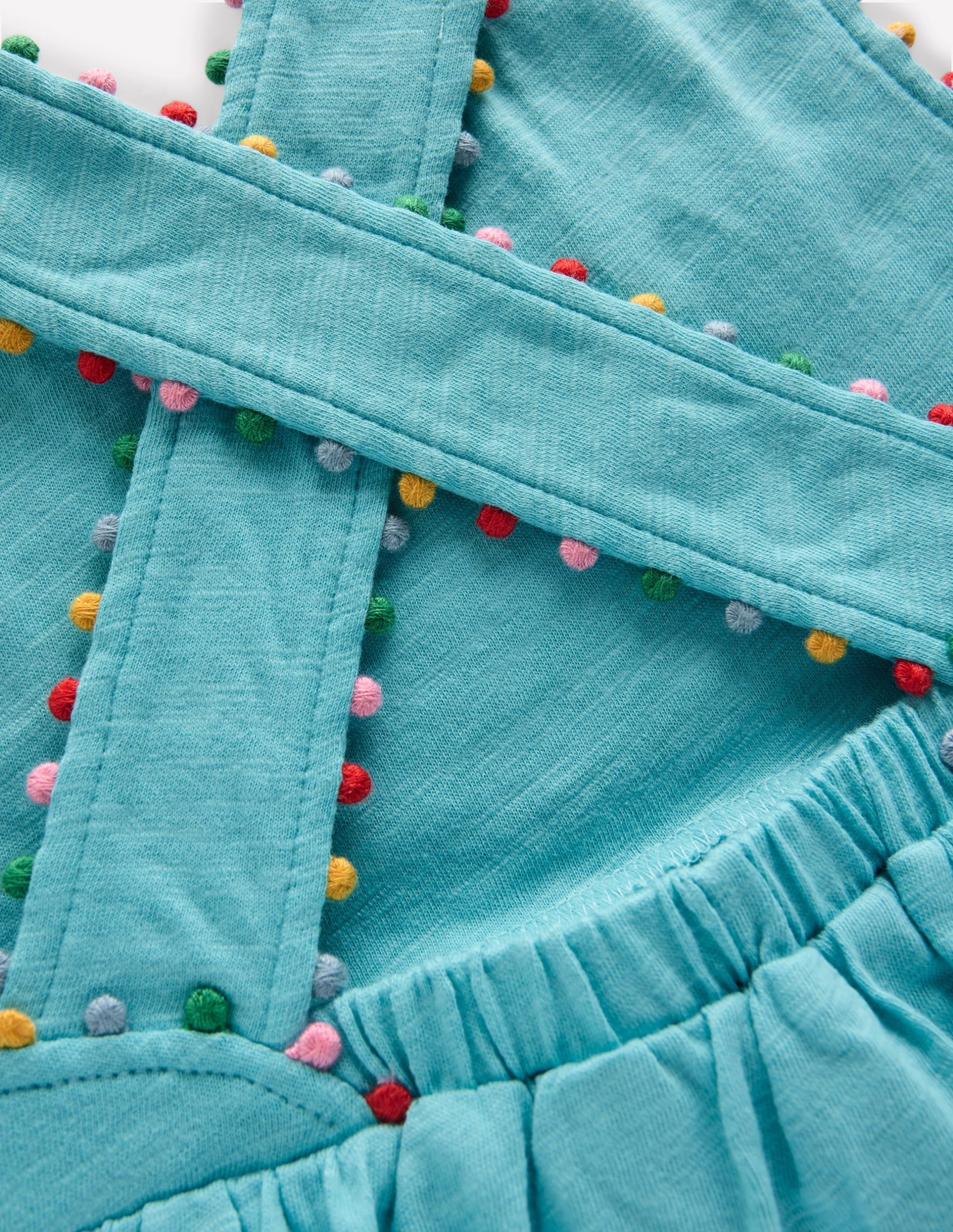 Cross-back Pom Vest-Caribbean Blue - Image 3