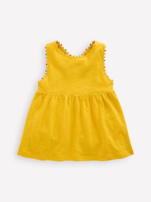 Cross-back Pom Vest-Pineapple Yellow