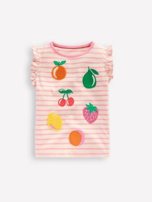 Flutter Short Sleeve T-shirt-Bubblegum Pink Fruits