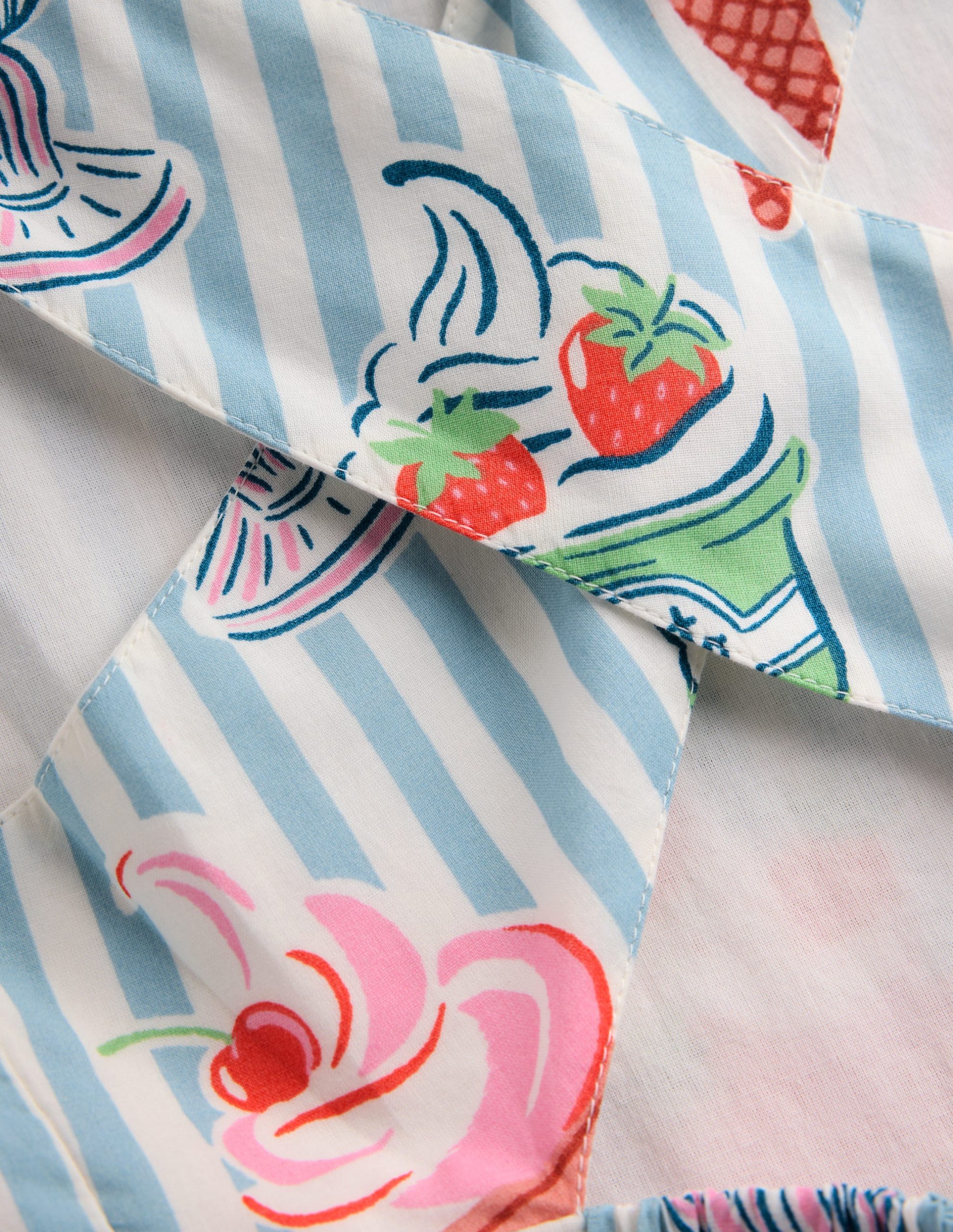 Harper Cross-Back Dress-Vintage Blue Ice Cream Stripe - Image 4