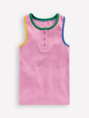 Racerback Ribbed Vest-Vintage Mauve