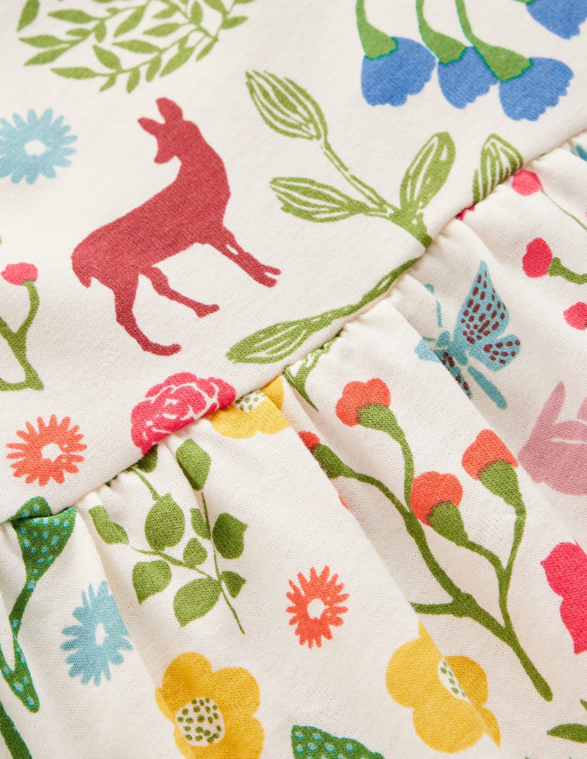 Ariel Long Sleeve Twirly Dress-Soft Ivory Woodland Walk - Image 3