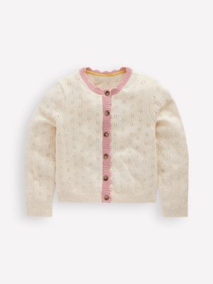 Everyday Scalloped Cardigan-Soft Ivory