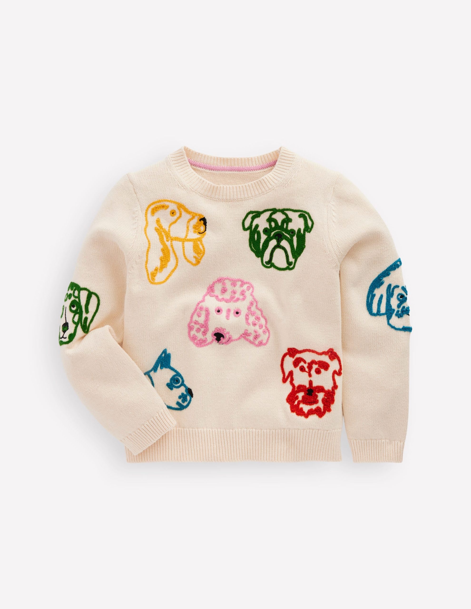 Fun Logo Jumper-Warm Ivory Dogs
