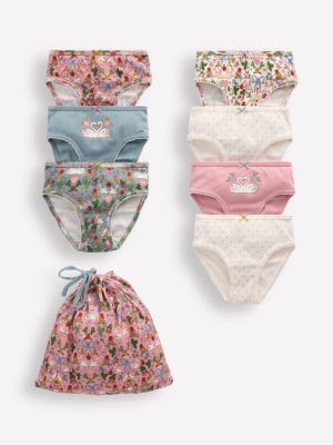 7-pack Pants-Festive Swans