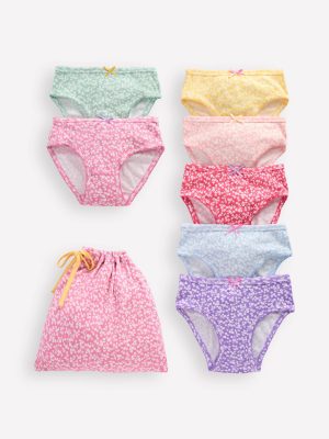 7-pack Pointelle Pants-Multi Ditsy Vine