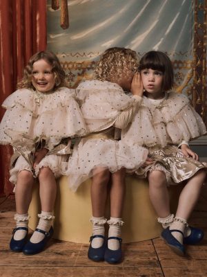 Tulle Cape-Soft Ivory/ Gold Confetti