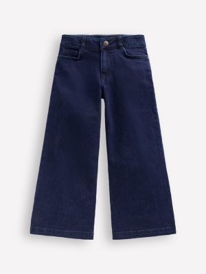 Wide Leg Jeans-Dark Vintage Blue