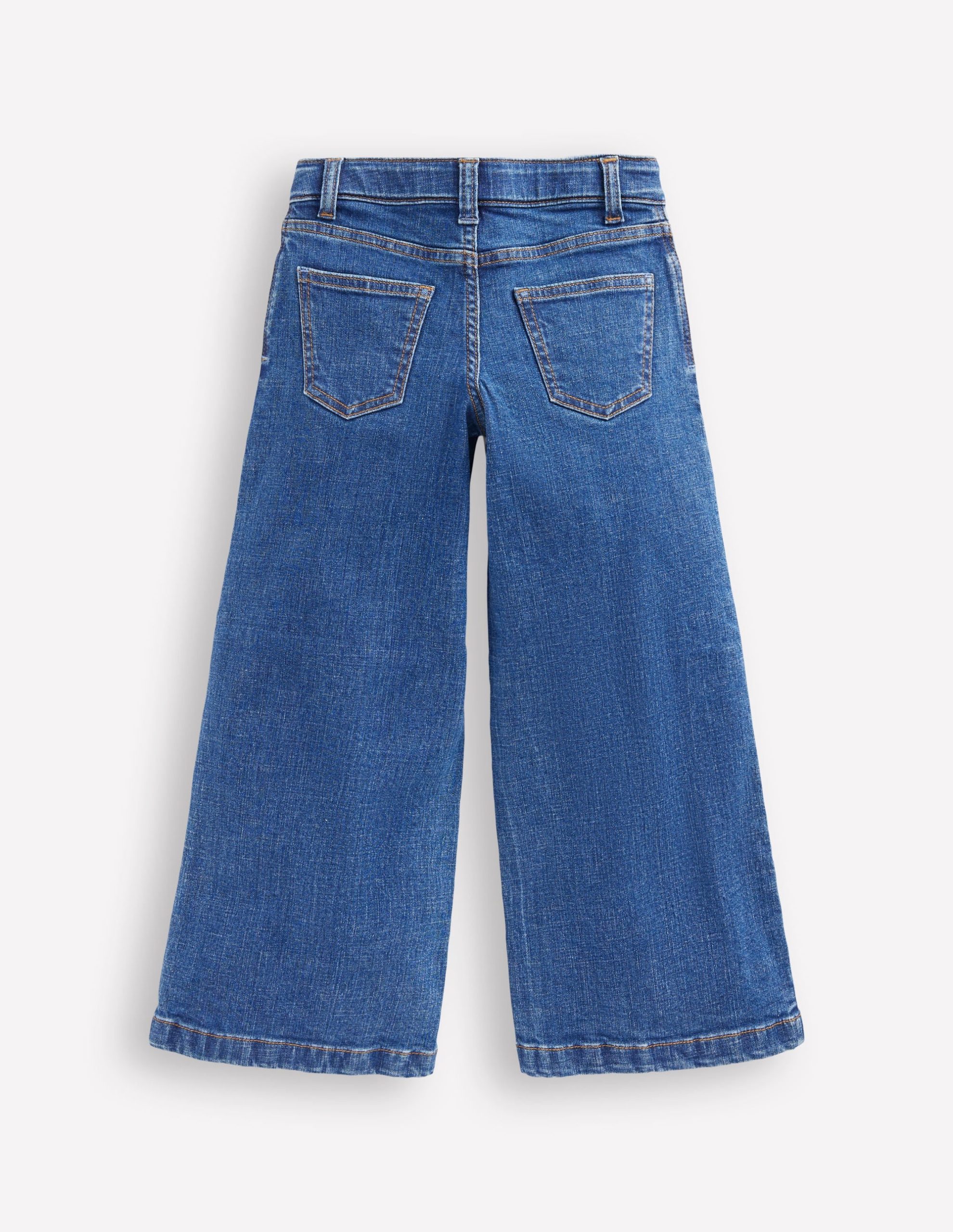 Wide Leg Jeans-Mid Vintage Blue - Image 2