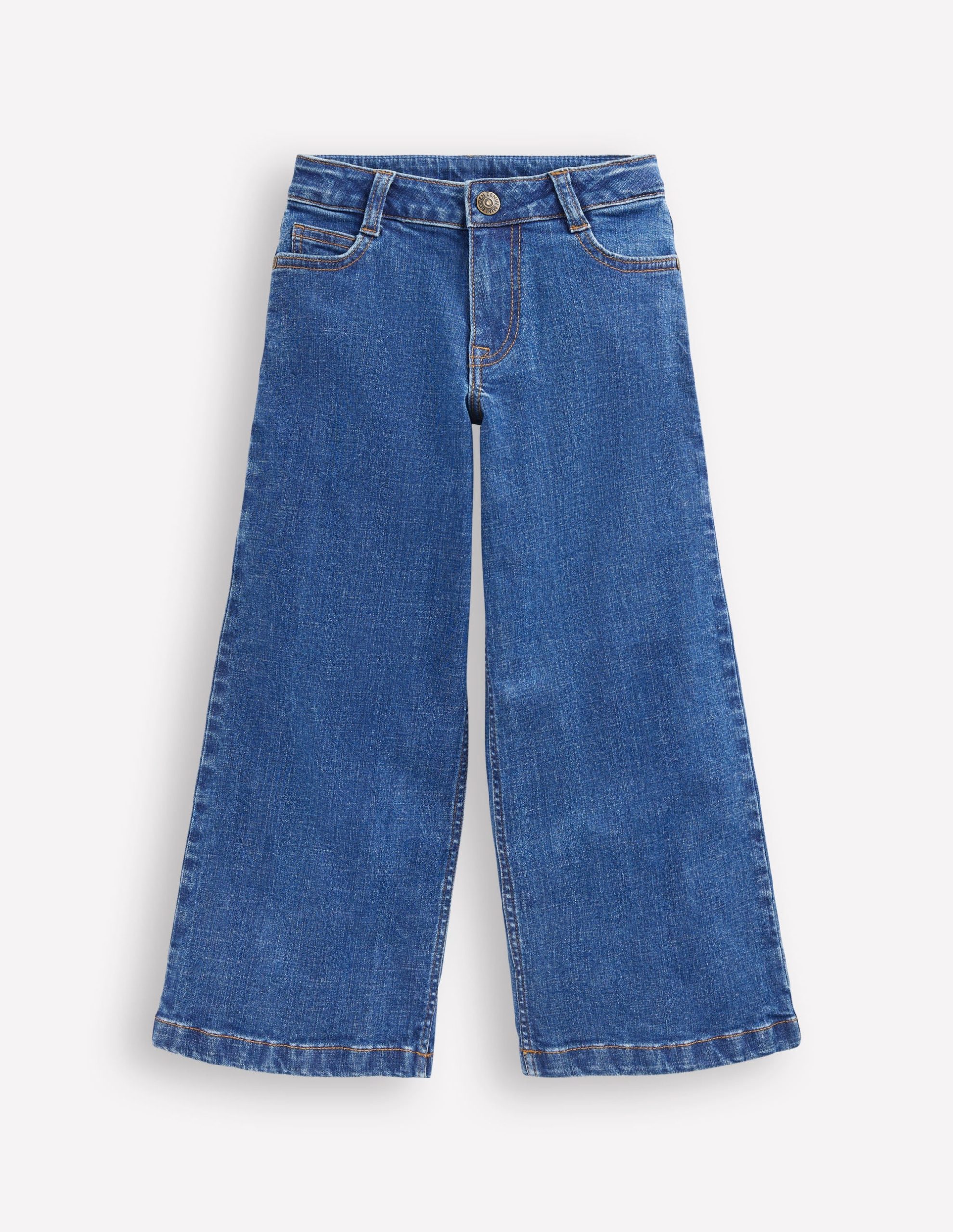 Wide Leg Jeans-Mid Vintage Blue